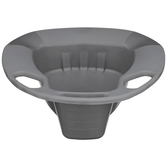 McKesson Stackable Bedpan 15 L Inch Plastic Graphite 50 per Case 56-80245