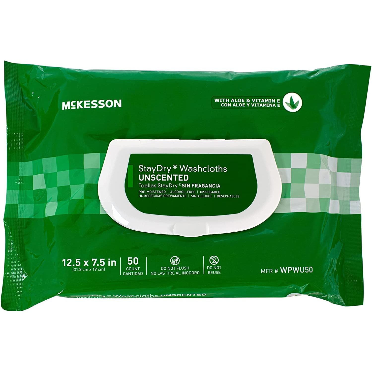 McKesson StayDry Washcloths, Disposable for AllOver Body Use, Pre