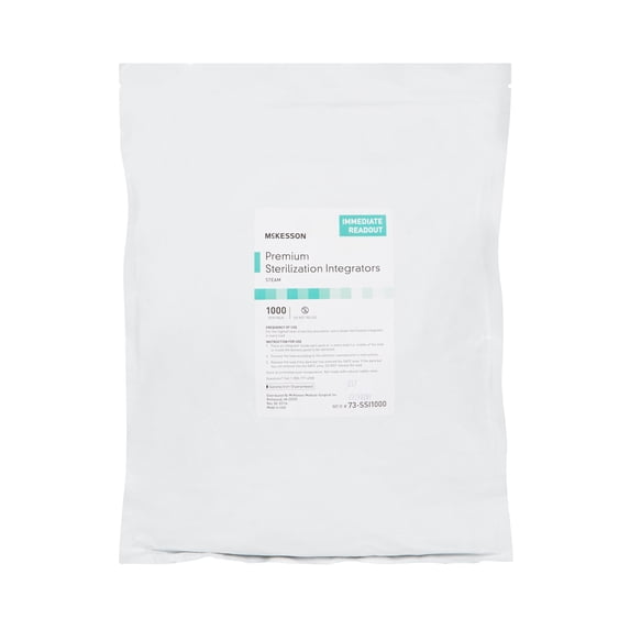 McKesson Steam Sterilization integrator - Sterilization Chemical integrator Strip with Immediate Readout - Class 5, 1000 Count, 1 Pack