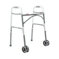 McKesson Steel Folding Walker, 500 lbs Weight Capacity, Adjustable Height, 1 Ct