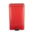 thumbnail image 1 of McKesson Steel Trash Can with Plastic Liner, Step-On, Square - Red, 32 Qt, 1 Ct, 1 of 11