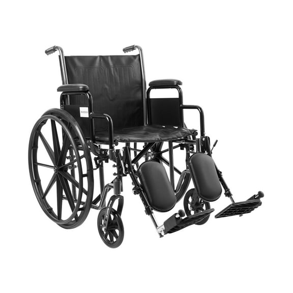 McKesson Steel Wheelchair, Swing-Away Footrest and Removable Arms, 350 Pound Weight Capacity, 1 Ct