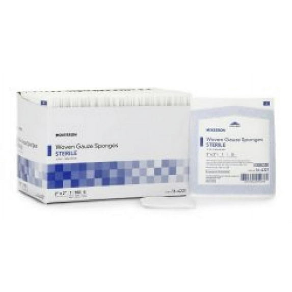 McKesson Sterile Gauze Sponge, 12-Ply, 2 x 2 Inch, 100 Count