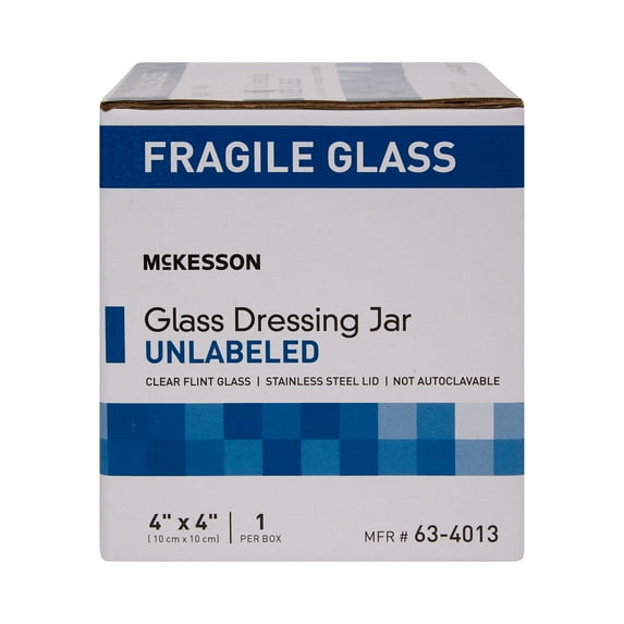 McKesson Sundry Jar 4 X 4 Inch Glass Reusable 6 Ct
