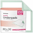 thumbnail image 1 of McKesson Super Underpads, Incontinence Bed Pads 30" x 30" [150 Count], Moderate Absorbency, 1 of 6