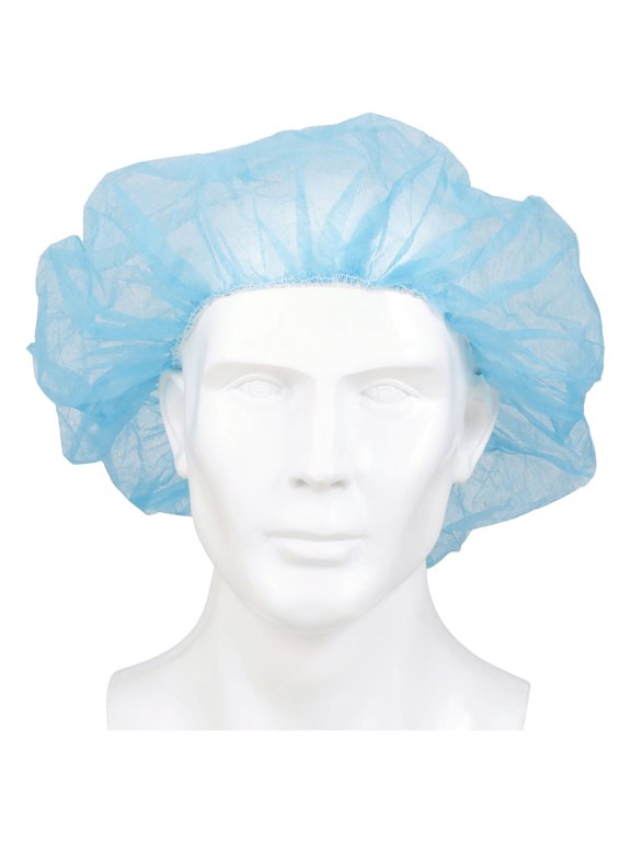 Surgical Caps for Women or Men, Elastic Closure Bouffant Cap - Disposable Hygienic Hair Cover - 24 in, 100 Ct