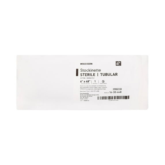 McKesson Surgical Stockinette 6 X 48 Inch Sterile Cotton Beige 16-3D-648, 18 Ct