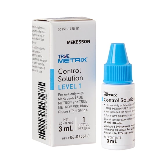 McKesson TRUE METRIX Control Solution for Diabetes Testing - Level 1, 3 mL, 1 Ct