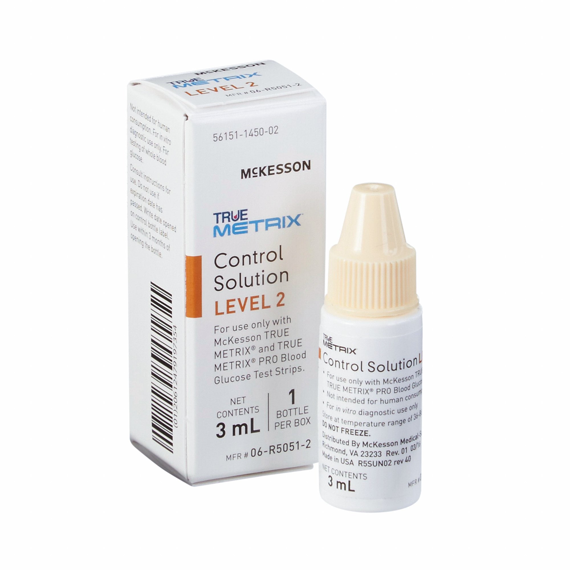 McKesson TRUE METRIX Control Solution for Diabetes Testing Level 2, 3