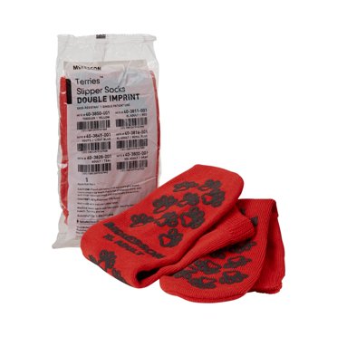 McKesson Hospital Slipper Socks – 4 Pairs, Teal, One Size Fits Most – Non-Slip, Breathable, Above Ankle