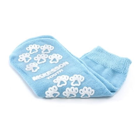 McKesson Terries Slipper Socks Youth Light, Blue, Above the Ankle, Case of 48