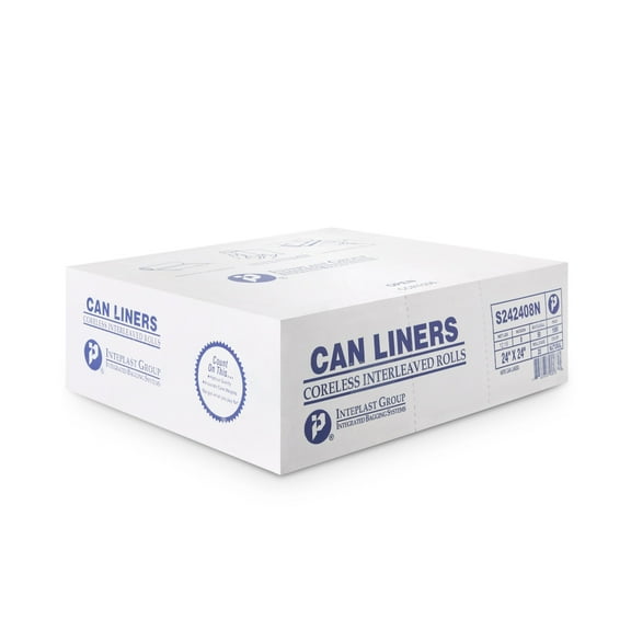 McKesson Trash Can Liners, Light Duty - Clear, 10 gal, 24 in x 24 in, 1000 Ct