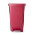 thumbnail image 1 of McKesson Trash Can for Offices, Bathrooms, Kitchens, Step-On Lid - Rectangular, Plastic, Red - 13 gal, 12 in x 15 in x 26 in, 1 Ct, 1 of 6