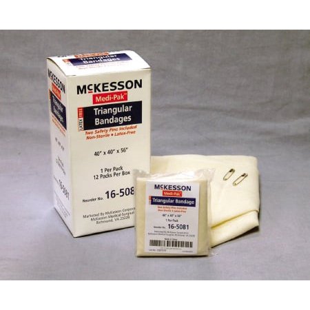 McKesson Triangular Bandage Muslin 40 X 40 X 56 Inch, Box of 12