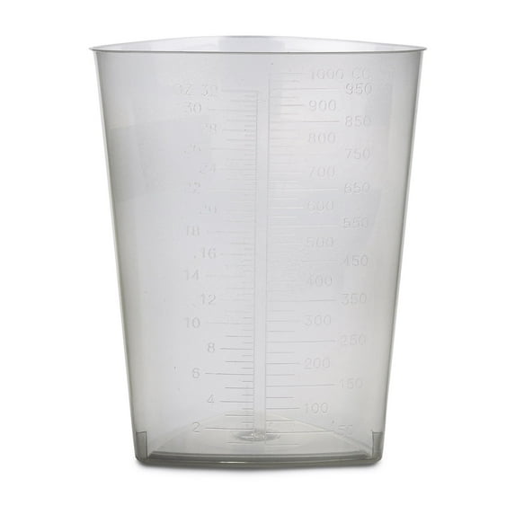 McKesson Polypropylene Translucent Triangular Graduated Container, 32 oz, 200 Ct