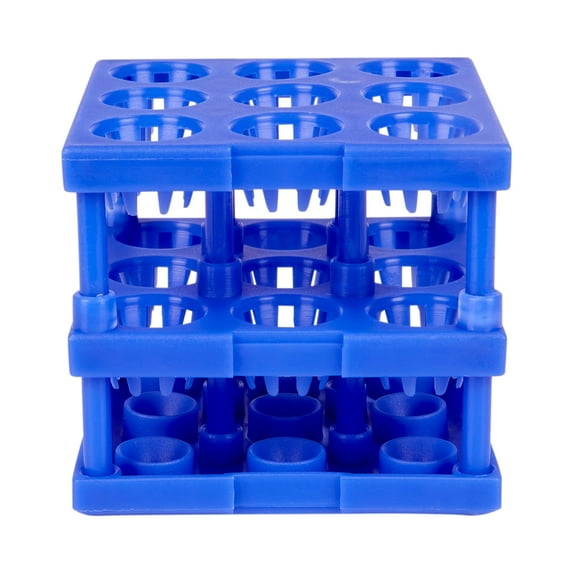 McKesson Tube Cube Rack - Test Tube Organizer - Durable, Portable, and Hygienic Storage Solution, Three Configurations - Use in Refrigerator or Freezer, Blue