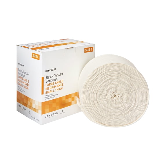 McKesson Tubular Elastic Bandage, Non-Sterile - Size E, 3.5 in x 11 yd, 1 Count, 12 Packs, 12 Total