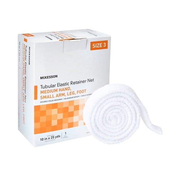 McKesson Tubular Elastic Retainer Net - 10 in x 25 yd, Size 3, 1 Count, 1 Pack