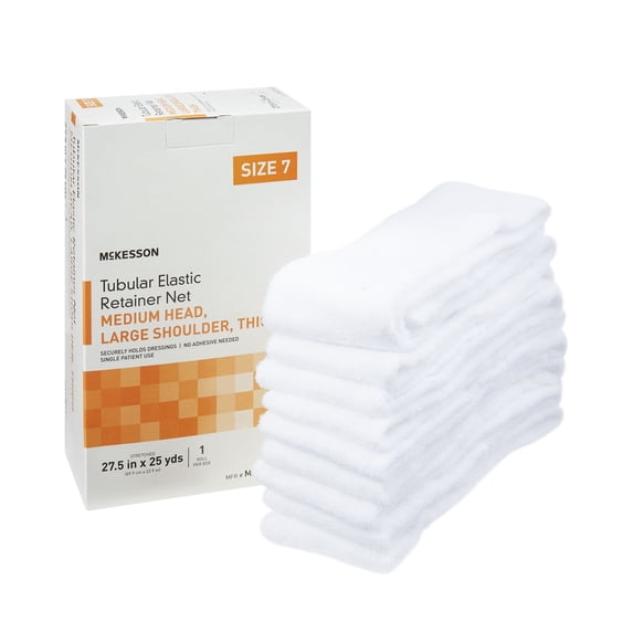 McKesson Tubular Elastic Retainer Net - 27.5 in x 25 yd, Size 7, 1 Count, 10 Packs, 10 Total