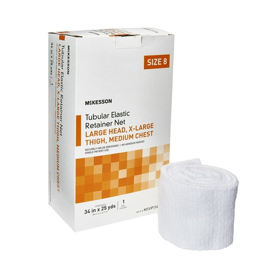 McKesson Tubular Elastic Retainer Net - 34 in x 25 yd, Size 8, 1 Count, 1 Pack