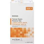McKesson Tubular Elastic Retainer Net Dressing - Elastic, Tubular, Large Chest/Back/Perineum/Axilla, Size 9 (39 Inches x 25 Yards), White, Non-sterile, Latex-free - BX