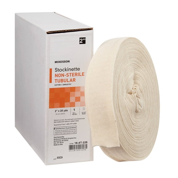 McKesson Tubular Stockinette - Medical, Non-Sterile Cotton Wrap, 2 in x 25 yd, 1 Count, 1 Pack