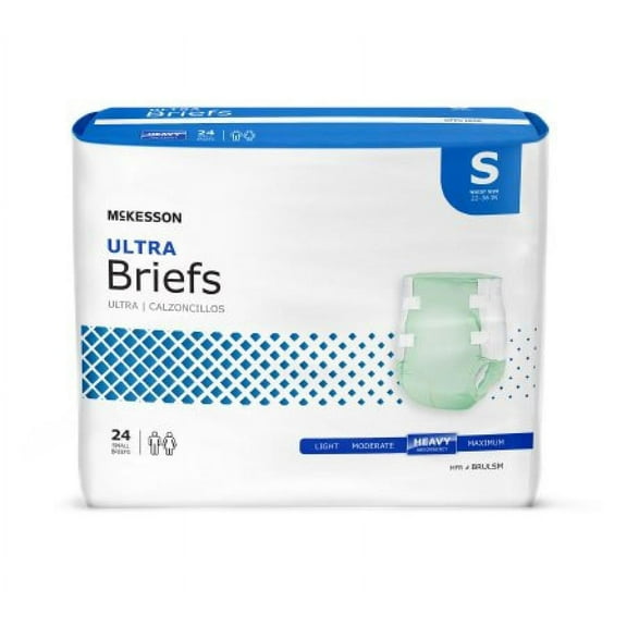 McKesson Ultra Briefs, Heavy Absorbency, Small, 96 Count