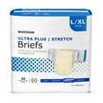 thumbnail image 1 of McKesson Ultra Plus Stretch Briefs, Incontinence, Heavy Absorbency, XL, 20 Count, 4 Packs, 80 Total, 1 of 11