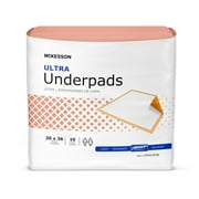 McKesson Ultra Underpads, Adult Incontinence Bed Pads, Chux, Disposable, Heavy Absorbency, 30 in x 36 in, 10 Count
