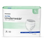 McKesson Ultra Underwear, Incontinence, Heavy Absorbency, Large, 72 Ct