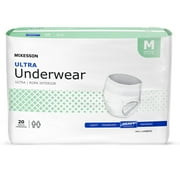 McKesson Ultra Underwear, Incontinence, Heavy Absorbency, Medium, 80 Ct