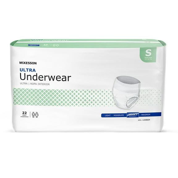 McKesson Ultra Underwear, Incontinence, Heavy Absorbency, Small, 88 Ct