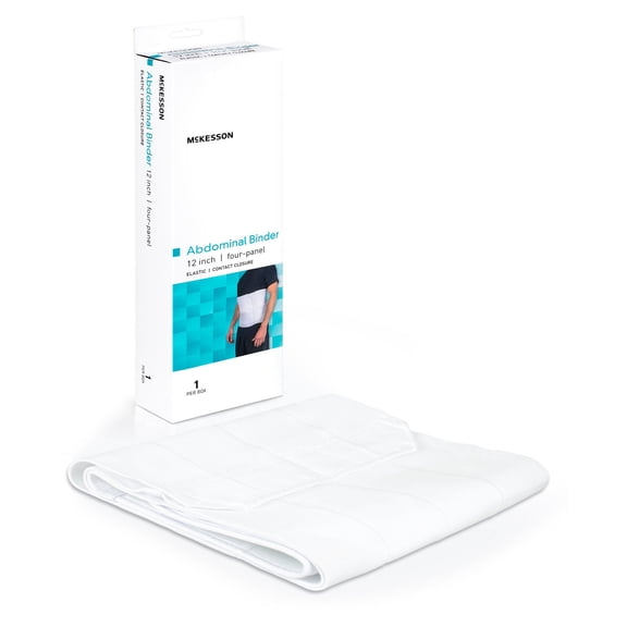 McKesson Unisex Abdominal Support Binder, Elastic Hook-and-Loop Fastener, Size Medium/Large, 1 Ct