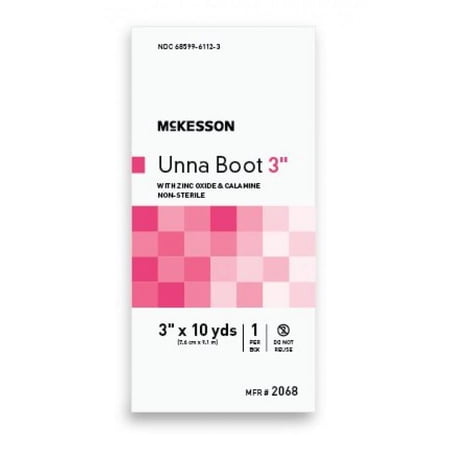 McKesson Unna Boot, 3 Inches x 10 Yards, Calamine/Zinc Oxide, 1 Count