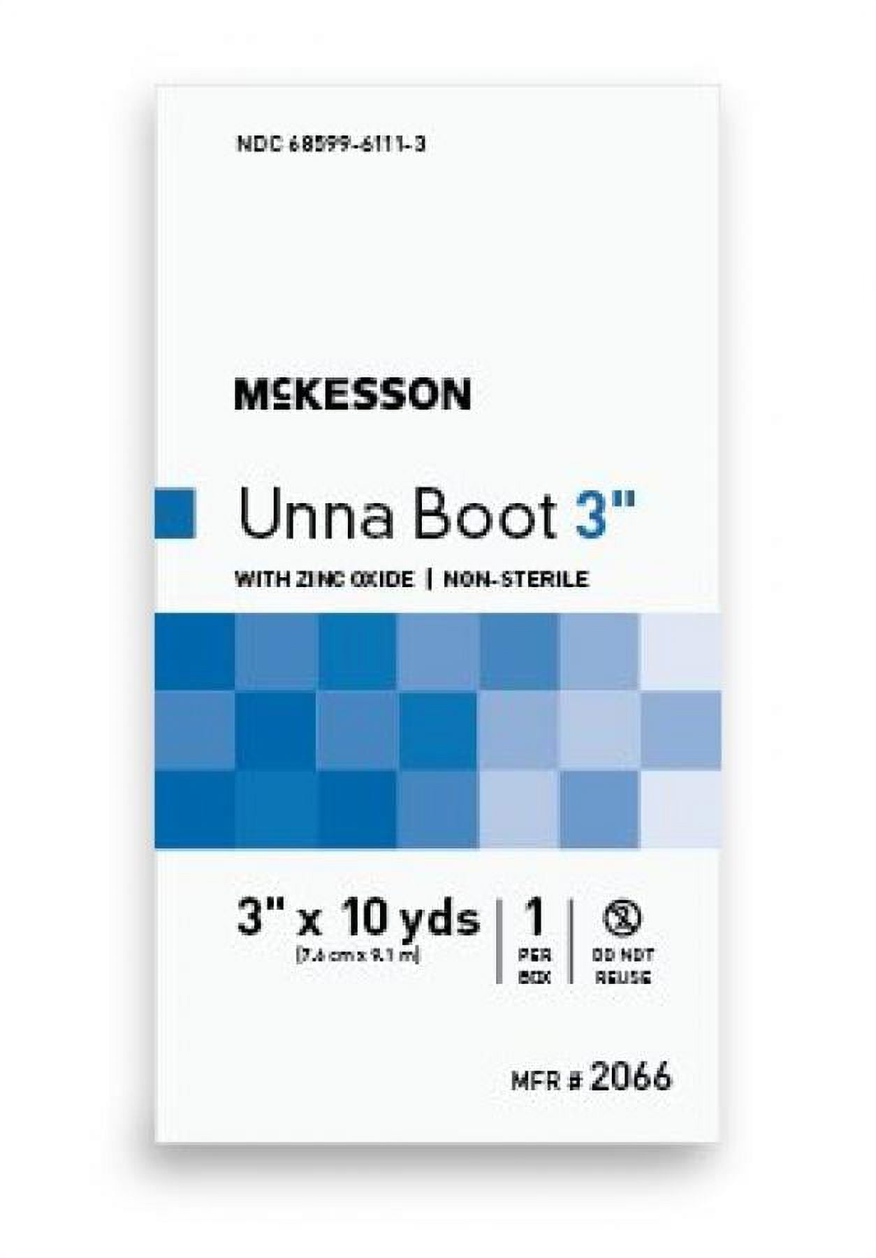 McKesson Unna Boot Cotton, Zinc Oxide, 3 Inches x 10 Yards, White, Non