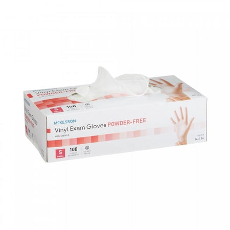 McKesson Vinyl Gloves, Small, Clear, 100 Count