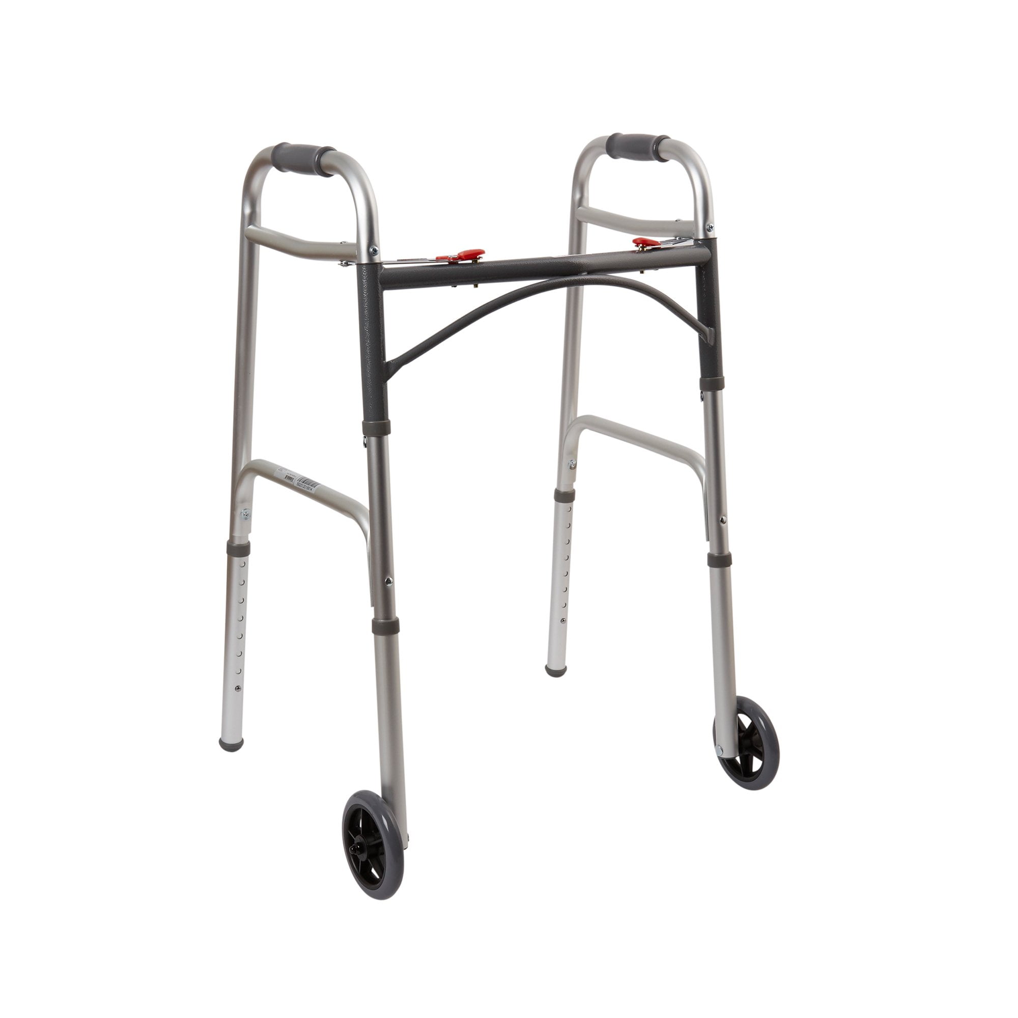 McKesson Walker with Wheels for Seniors Foldable, 350 lbs Limit, 4 Ct