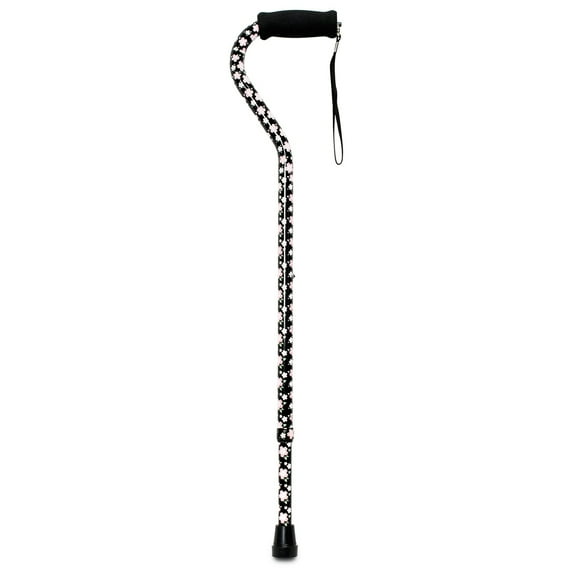 McKesson Walking Canes - Pink Aluminum, Offset Handle Mobility Aid for Women, 6 Ct