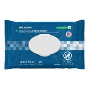 McKesson Washcloth Wipes, Scented - Disposable Wet Wipes for Adults - Alcohol-Free, Paraben-Free - No-Rinse Formula - 48 Wipes Per Pack, 48 Count, 12 Packs, 576 Total