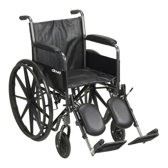 McKesson Wheelchair, Swing-Away Elevating Legrests, Fixed Arms - 18 in, 1 Ct