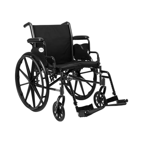 McKesson Wheelchair with Swing-Away Footrests, Lightweight - 18 in Seat, 1 Ct