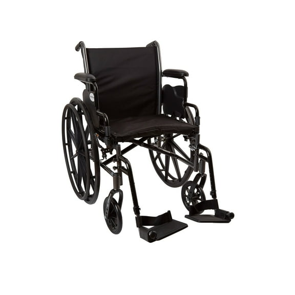 McKesson Wheelchair with Swing-Away Footrests, Lightweight - 18 in Seat, 1 Ct
