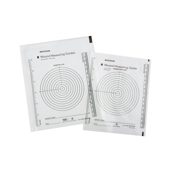 McKesson Wound Measuring Guide, Disposable Plastic Sheet - 5 in x 7 in, 100 count, 60 Packs, 6000 Total
