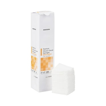 McKesson Woven Gauze Sponges, Non-Sterile 12-Ply Wound Pads, 2 in x 2 in, 200 per Pack, 1 Pack