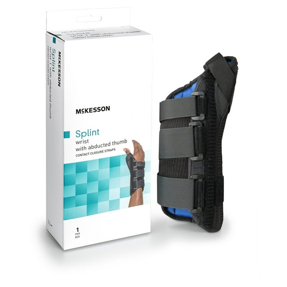 McKesson Wrist Brace with Abducted Thumb, Splint for Injury - Left Hand, Small, 1 Ct