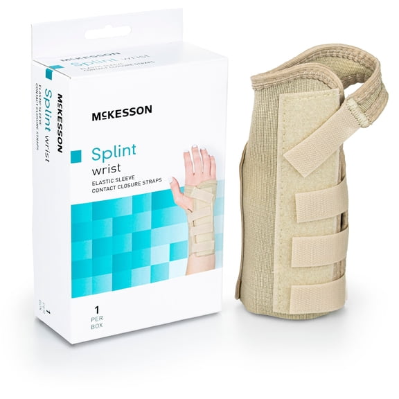 McKesson Wrist Splint for Carpal Tunnel, Elastic Sleeve Brace, Left Hand, XS, 1 Ct