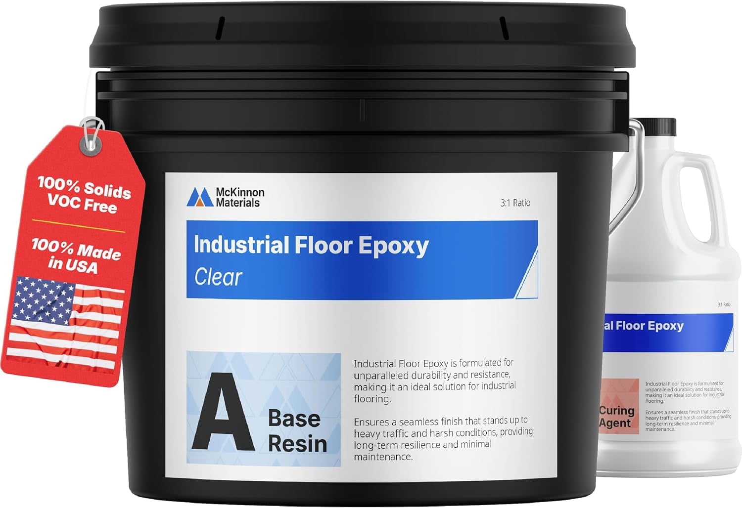 McKinnon Epoxy Resin Garage Floor & Concrete Coating Kit,100% Solids ...