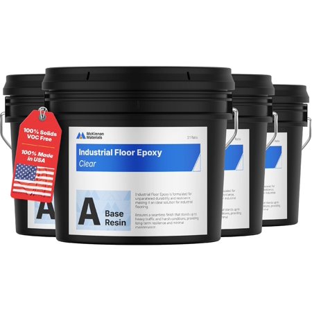 McKinnon Garage Floor & Concrete Epoxy Kit 20 Gallon, 100% Solids
