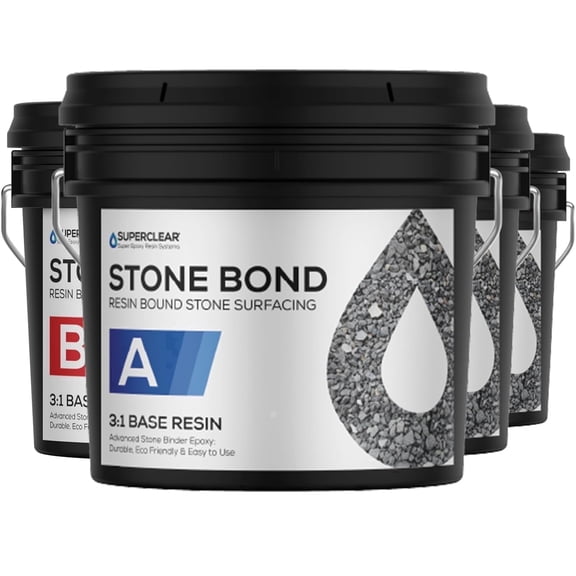 McKinnon Stone Bond Resin Bound Surfacing Epoxy 20 Gallon, Pebble and Gravel Binder for Driveways, Patios, Pool Decks, Walkways, UV Stable, Made in the USA