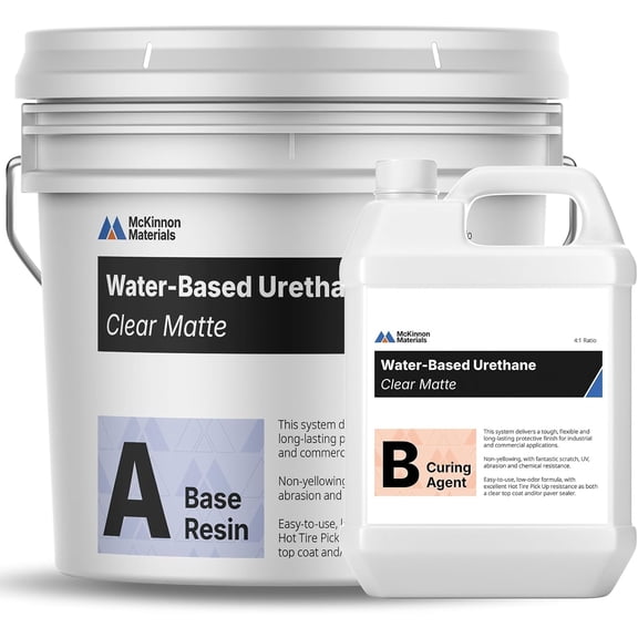 McKinnon 2-Part Water-Based Urethane Floor Coating, Matte, 5 Gallon